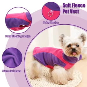Autumn Winter Dog Clothes Soft Warm Fleece Pet Jacket Vest With D-ring For Small Medium Dogs Cat Puppy Sweater Chihuahua Yorkie