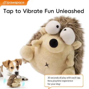 Rechargeable Interactive Dog Toy Motion Activated Vibrating Bouncing Jump Ball Bit Resistant Squeaky Wiggle Plush Toy