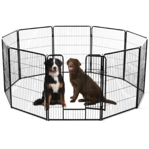 8-Panel Dog Playpen – Heavy Duty Metal Exercise Pen for Indoor/Outdoor