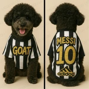 10 GOAT Pet Soccer Vest & Adidog Vest –Pet Breathable Summer Dog Clothes for Small Medium Large Dogs and Cats