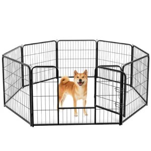 Metal 8 Panels Dog Playpen Pet Fence 24 Inch to 32 Inch
